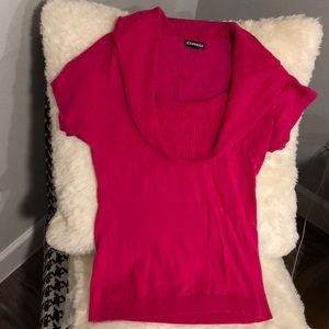 Short Sleeve Cowl Neck Top